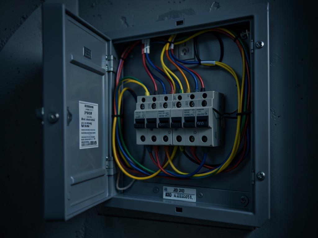 Open breaker panel with neat, labeled wiring after a Summit Current panel upgrade